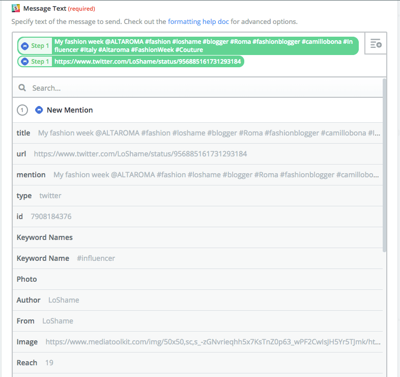How to set up an Action app (Example: Slack)